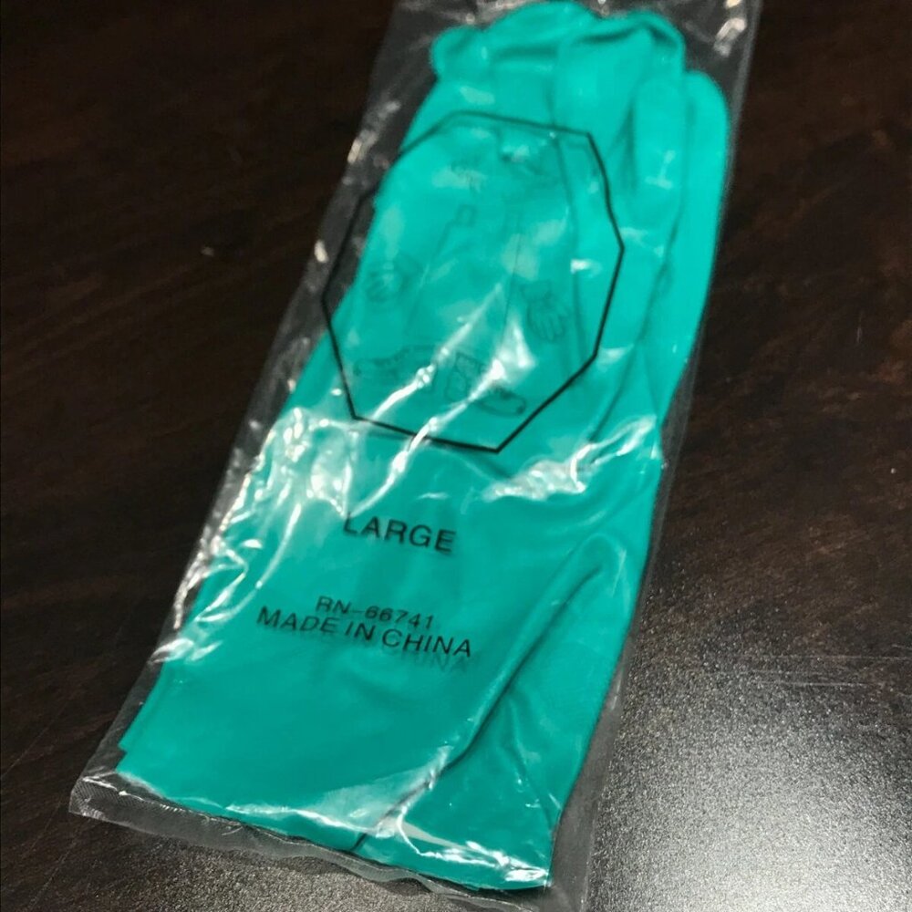 NEW - Cleaning Gloves Cordova Nitrile Glove Flock Lined 15 Mil Large - 9 Pairs